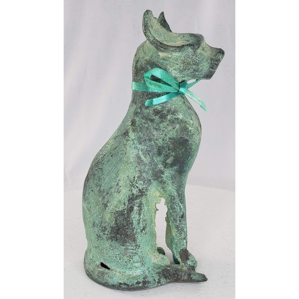 Egyptian Bronze Statue Goddess Bastet Ubasti Cat 5.5"